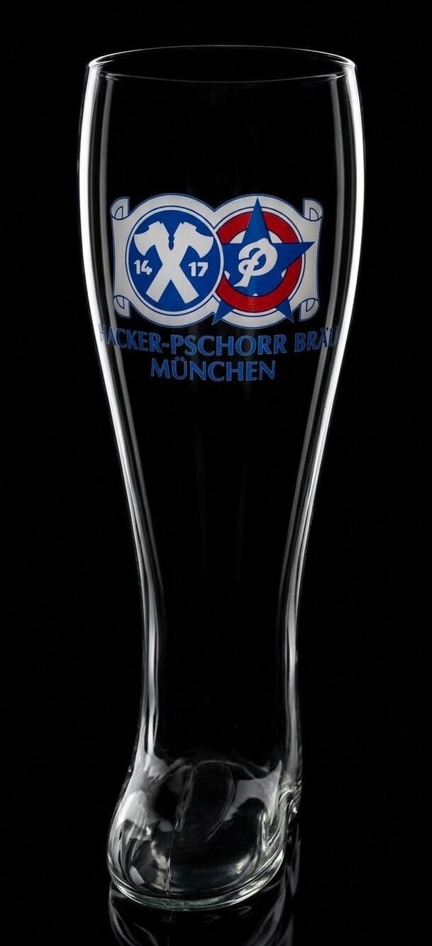 Vintage Hacker-Pschorr Brau Munchen 2 Liter Beer Boot Glass Stein